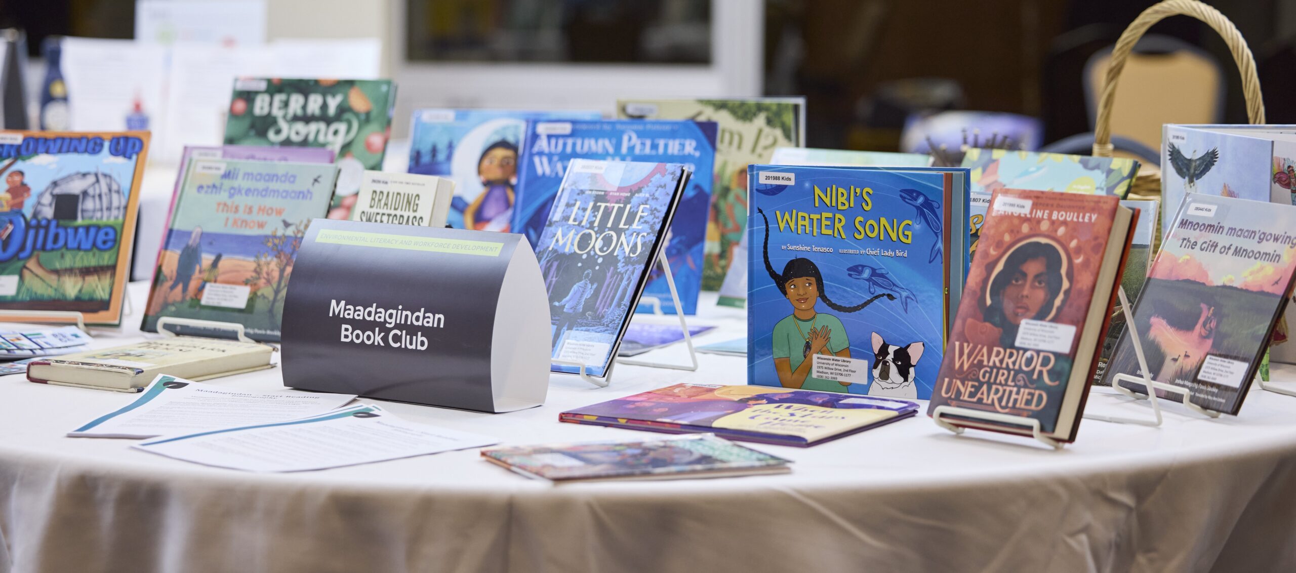 A table of books for the Maadagindan book club