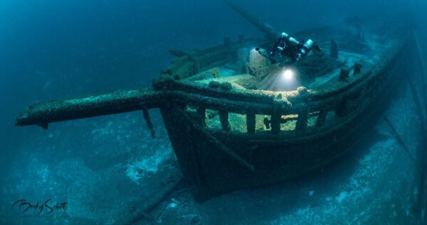 Image of the Walter B. Allen shipwreck