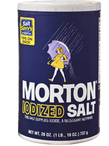 Morton iodized salt container